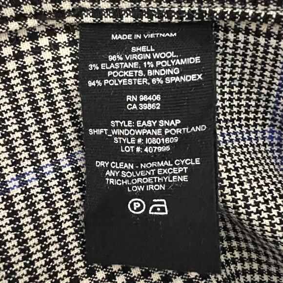 Theory Womens Career Dress Size Large Easy Snap Shift Windowpane Portland Plaid - Picture 6 of 6